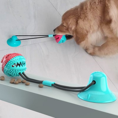 Amazon Hot Seller Pet Molar Bite Rubber Tooth Cleaning Sucker Ball Pet Toys,Rubber Suction Ball Dog Toys For Chewing